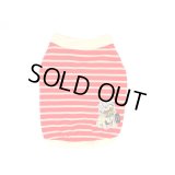 【受注製作】REDボーダー　リボンのパグちゃん