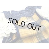 【スモック】秋色チェック微起毛BLUE