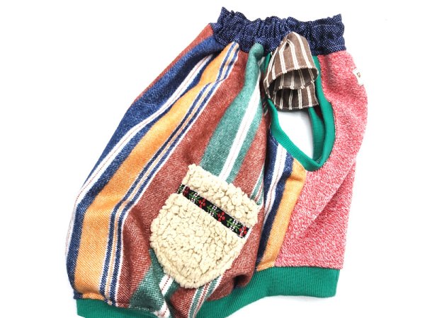 画像3: 【スモック】タテジマ！もこもこポケット（Red・Green系）